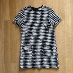 New H&M Black and White Houndstooth Dress